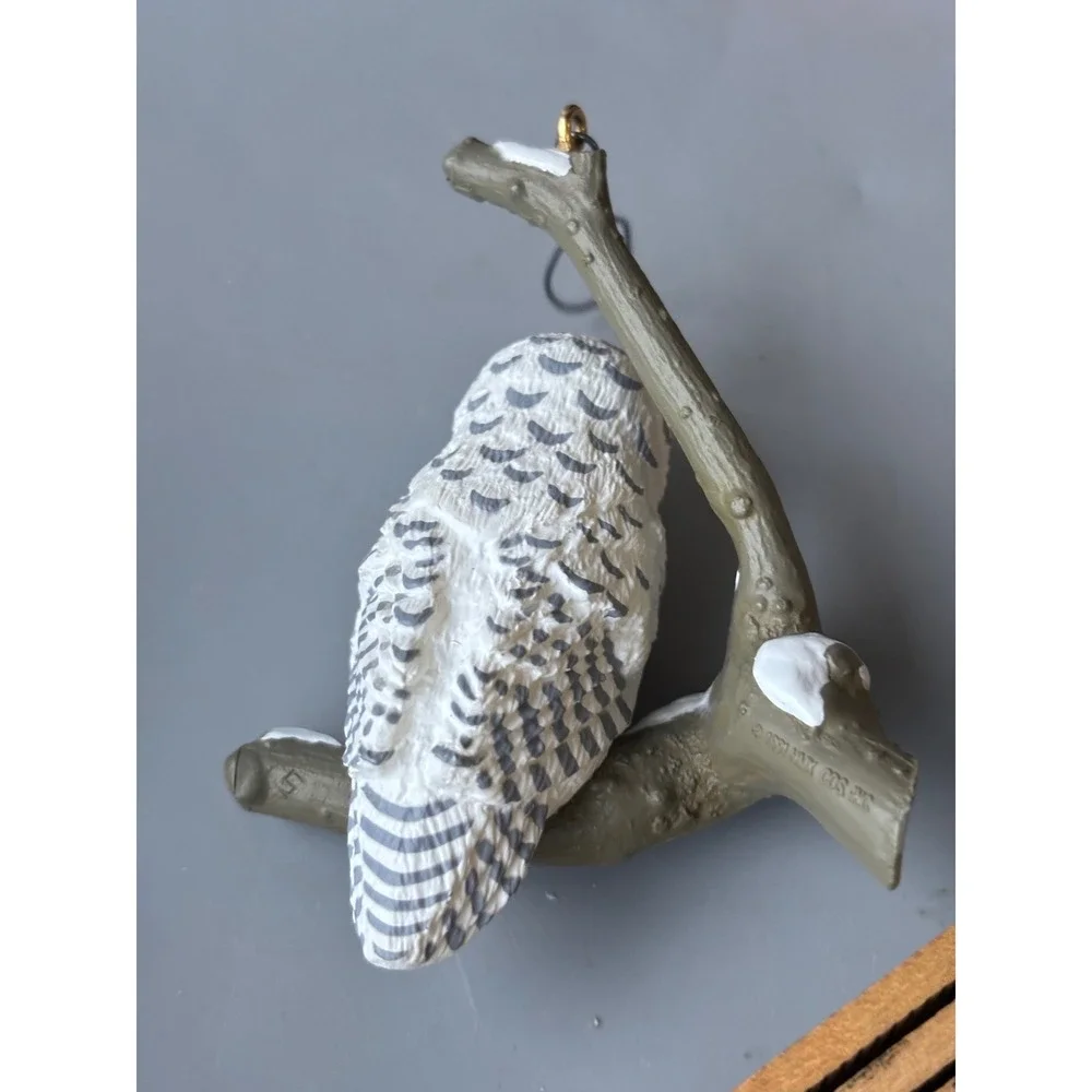 Vintage 1991 Hallmark Keepsake Snowy Owl Christmas Ornament‎ QX526-9 White Owl